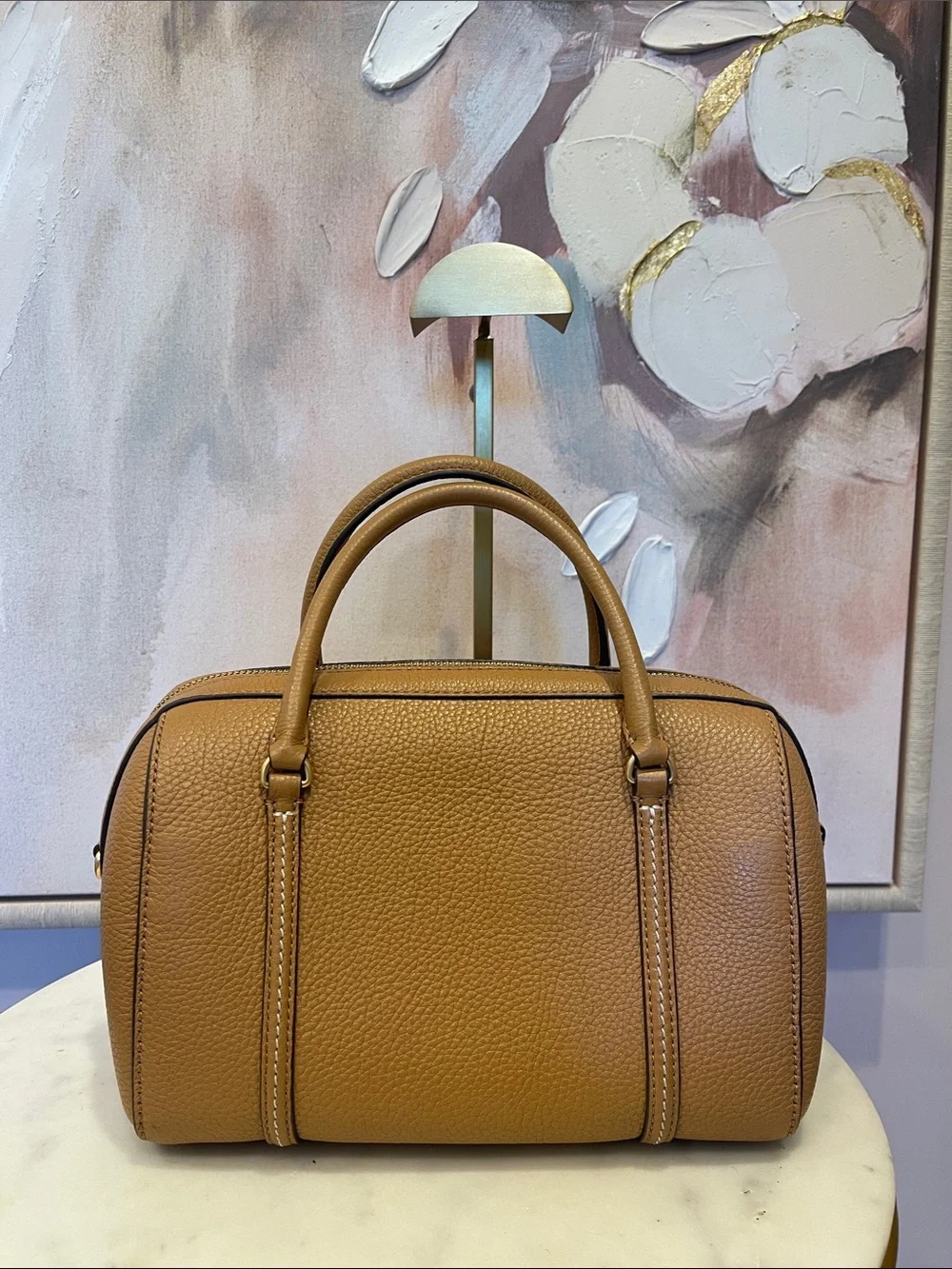 NWT Tory Burch Thea Pebbled Leather Satchel with Tassels - Picture 5 of 8